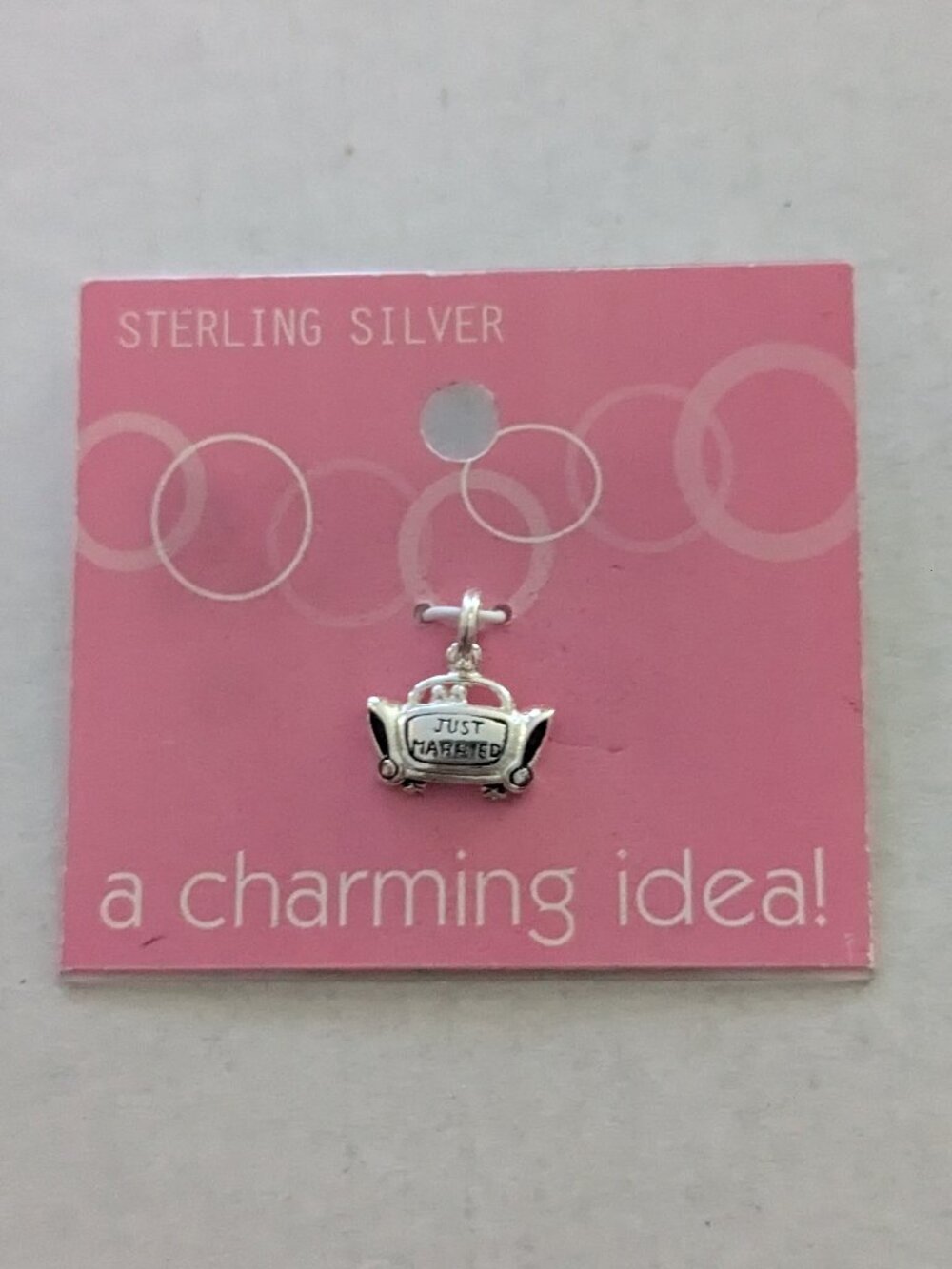 A Charming Idea "Just Married" Sterling Silver Charm